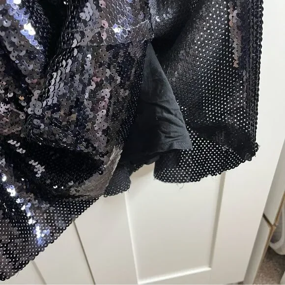 Free People Black Sequin Mini Dress - Picture 10 of 16